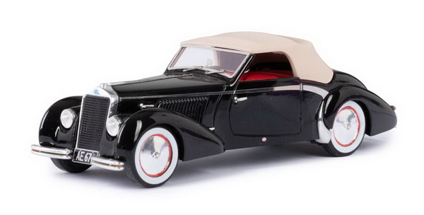 Модель 1:43 Delage D6-70 Cabriolet (Top Up) RHD by Letourneur & Marchand - Black/White top with Red Interior (L.e. 250 pcs.)