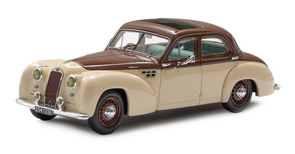 Модель 1:43 Delage D6-3L sedan by Autobineau (open roof) 1946-54 - Beige/brown