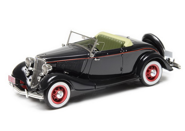 ford model 40 roadster top down 1933 - black EMUS43074A Модель 1:43