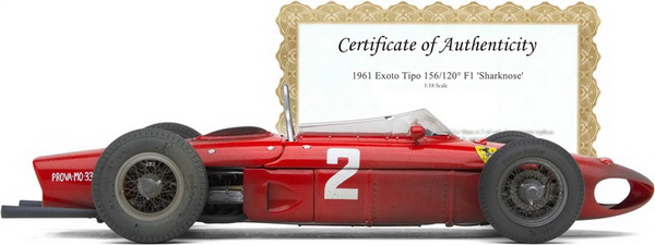 Ferrari Tipo 156/120° F1'Sharknose'- Second,1961 Grand Prix of Belgium - Wolfgang von Trips GPC97203BFLP Модель 1:18