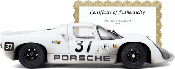 Porsche 910 - 2nd in class/4th overall, 1967 Sebring 12 Hours - Jo Siffert, Hans Hermann MTB00062FLP Модель 1:18