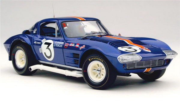 Модель 1:18 Corvette Grand Sport Coupe - 1964 Sebring 12 Hours - Delmo Johnson, David Morgan