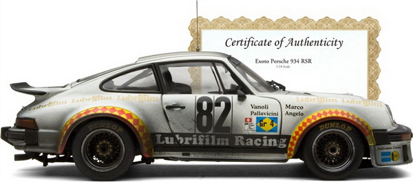 Porsche 934 RSR - Class Winner, 1979 Le Mans 24 Hours - Herbert Müller, Marco Vanoli, Angelo Pallavicini RLG19091FLP Модель 1:18