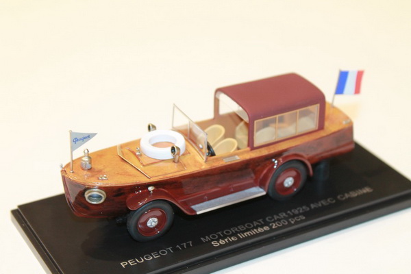 Модель 1:43 Peugeot 177 Motorboat Car 1925 