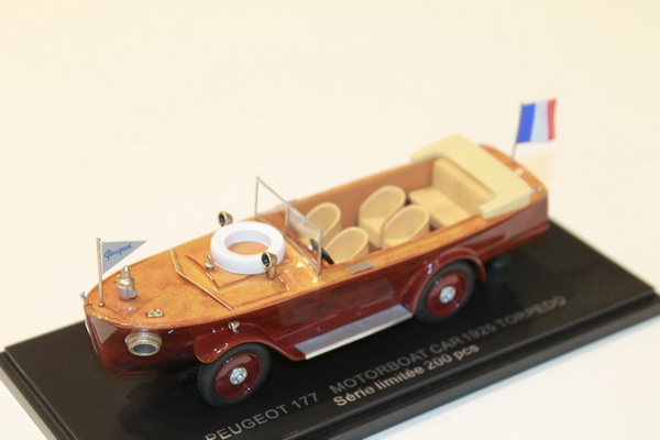 Модель 1:43 Peugeot 177 Motorboat Car 1925 Torpédo (L.E.200pcs)