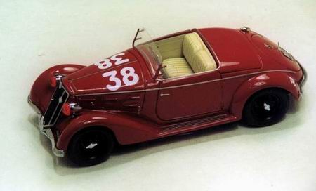 Модель 1:43 Alfa Romeo 6C 2300 №38 Spyder Mille Miglia (Mussolini) (KIT)