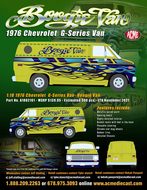 Модель 1:18 Chevrolet G-series Van «Boogie Van«»