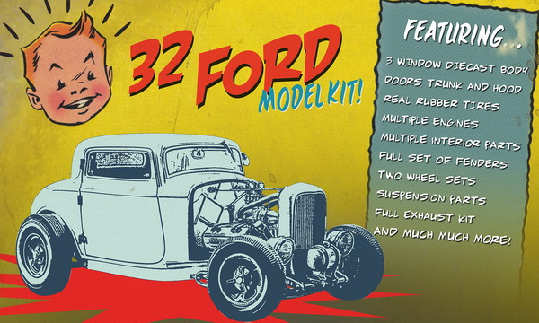 Модель 1:18 Ford Three Window Kit 1932