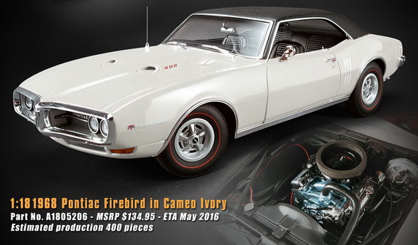Модель 1:18 Pontiac Firebird - Cameo Ivory