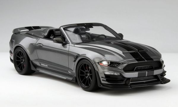 Модель 1:18 Shelby Super Snake Speedster 2021 - Carbonized Grey w/ Black Stripe