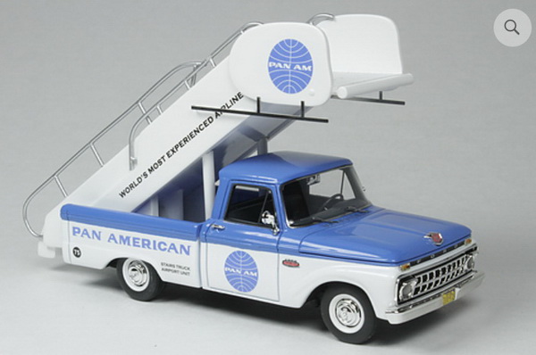 Модель 1:43 Ford F-100 stairs Truck «Pan American Airways» - white/blue (L.E.190pcs)