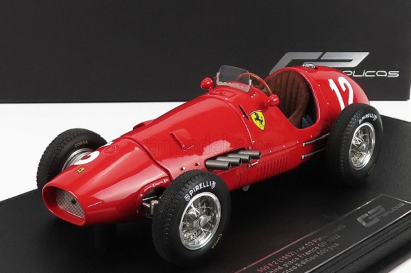 Модель 1:18 FERRARI F1 500 F2 Scuderia Ferrari N 12 3rd France Gp 1952 Piero Taruffi - Con Vetrina - With Showcase, Red