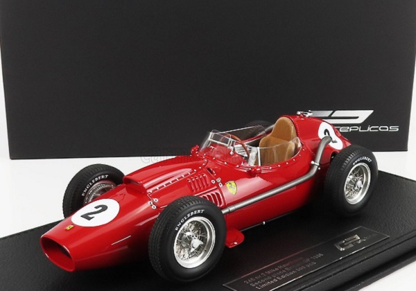 ferrari f1 dino 246 scuderia ferrari team n 2 2nd british gp mike hawthorn 1958 world champion, red GP088D Модель 1:18
