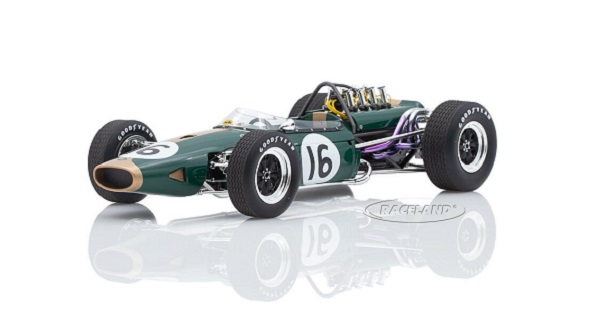 BRABHAM F1 Bt19 №16 Winner Dutch GP Jack Brabham 1966 World Champion - Con Vetrina - With Showcase, Green Gold