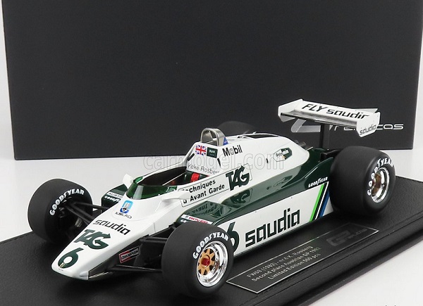 Модель 1:18 WILLIAMS F1 Fw08 №6 2nd Austrian GP Keke Rosberg 1982 World Champion, White Green