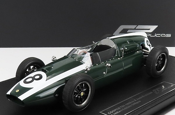 COOPER F1 T51 Climax Team Cooper Car Company N 8 1959 Jack Brabham 1959 World Champion - Con Vetrina - With Showcase, Green Wh