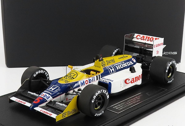 WILLIAMS F1 Fw11b Honda №5 Pole Position And Winner Mexico GP 1987 Nigel Mansell, Blue Yellow White GP132C Модель 1:18
