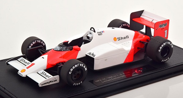 Модель 1:18 McLaren MP4/2C Weltmeister 1986 Prost mit Vitrine