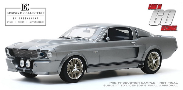 Модель 1:12 Ford Mustang GT 500 «Eleanor» (из к/ф «Угнать за 60 секунд») - silver