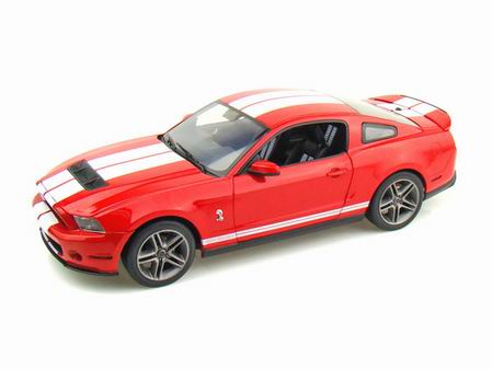 ford shelby gt500 - torch red/white stripes GL12816 Модель 1:18