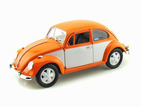 Модель 1:18 Volkswagen Beetle - orange/white