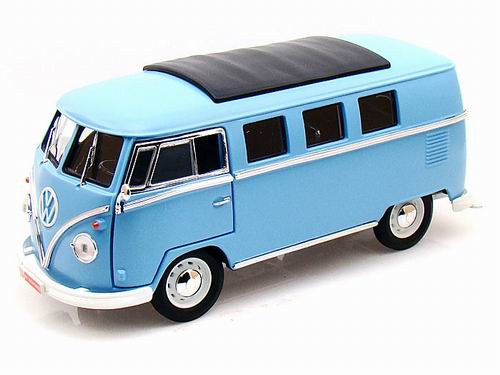 volkswagen microbus - plain blue GL12852B Модель 1:18