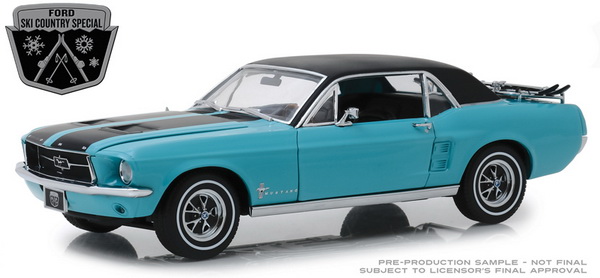 ford mustang coupe "ski country special" - winter park turquoise GL13535 Модель 1:18