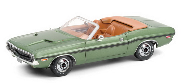 dodge challenger r/t convertible 1970 green metallic and deluxe wheel covers GL13586 Модель 1:18