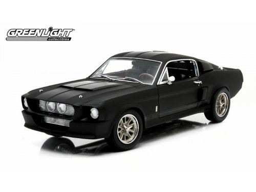 ford mustang shelby gt-500 matte black with gloss black stripes GL50844 Модель 1:18