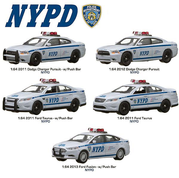 Модель 1:64 Набор из 5 машин NYPD (полиция Нью-Йорка)