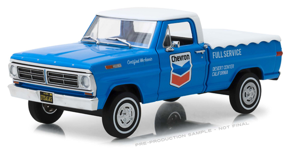 Модель 1:24 Ford F-100 «Chevron Full Service» - blue/white