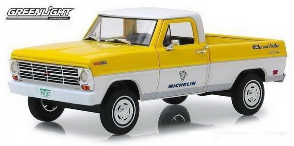 Модель 1:24 Ford F-100 PickUp «Michelin» - white/yellow