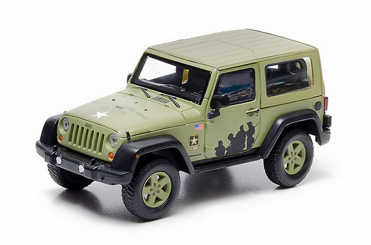 jeep wrangler 4х4 u.s.army limited edition (hard top) 2012 light green GL86042 Модель 1:43