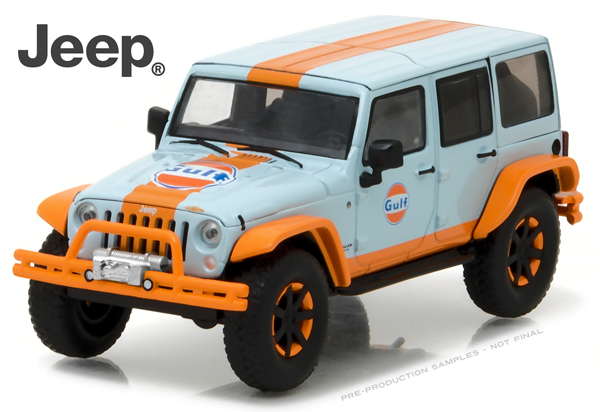 Модель 1:43 Jeep Wrangler 4х4 Unlimited «Gulf» 5-дв.(Hardtop) - light blue/orange