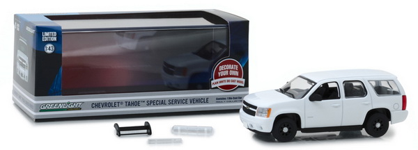 chevrolet tahoe police ppv with accessories - plain white GL86096 Модель 1:43