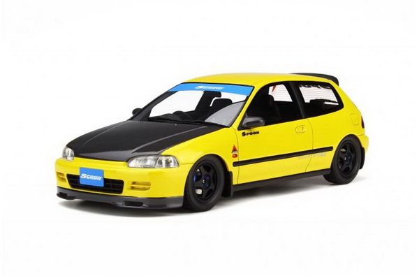 Модель 1:18 Honda Civic (EG6) SiR II Spoon - yellow/black