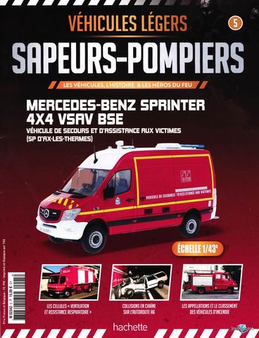 Модель 1:43 Mercedes-Benz Sprinter 4x4 VSAV BSE - Véhicule de Secours et D'assistance aux Bictimes (с журналом)