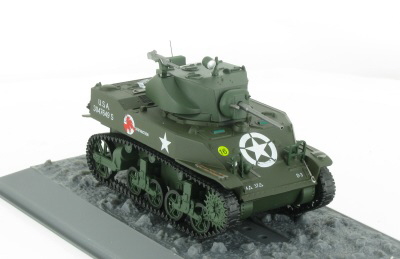 m5a1 stuart usa - серия «chars de combat de la seconde guerre mondiale» №72 (с журналом) M2611-72 Модель 1:43