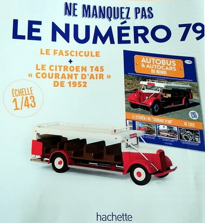 Citroen T45 "Courant d'air" 1952 La Réunion - серия «Autobus et autocars du Monde» №79 (с журналом)