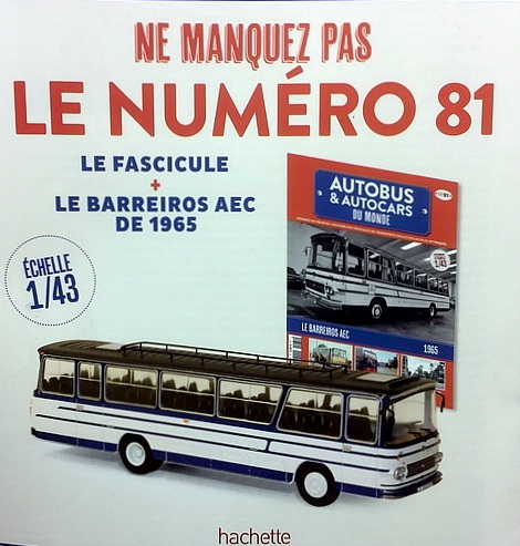 barreiros aec espagne (1965) - серия «autobus et autocars du monde» №81 (без журнала) HP3438-81 Модель 1:43