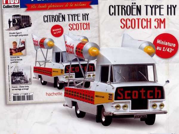 Модель 1:43 Citroen Type HY Carosserie Pourtout «Scotch 3M» - серия «Véhicules Publicitaires» №12 (с журналом)