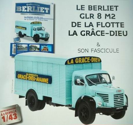 Модель 1:43 Berliet GLR 8 M2 Aliments bétail - серия «Les Camions Berliet» №98 (с журналом)