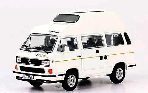 Модель 1:43 Volkswagen T3 Westfalia (1989) - серия «Collection Camping-Cars» №25 (с журналом)