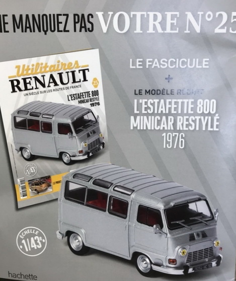 Модель 1:43 Renault Estafette 800 Minicar Restyle - серия «Utilitaires Renault» №25