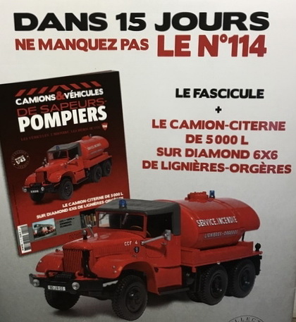 Daimond 6x6 Le Camion Citerne De 5000 L De Lignieres-Orgeres M6799-114 Модель 1:43