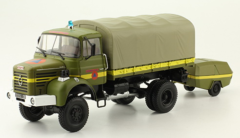 berliet l 64 le camion d'incendie de la securite civile avec sa motopompe camiva M6799-121 Модель 1:43