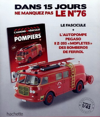 autopompe pegaso ii z-203 «mofletes» des bomberos de ferrol (c журналом) M6799-76 Модель 1:43