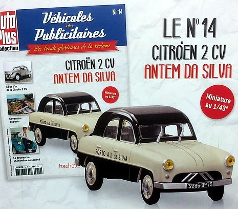 Модель 1:43 Citroen 2CV ANTEM «Porto A.J. Da Silva» - серия «Véhicules Publicitaires» №14 (с журналом)