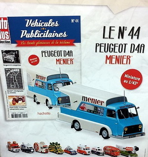 Модель 1:43 Peugeot D4A «Yvette Horner» - серия «Véhicules Publicitaires» №42 (с журналом)