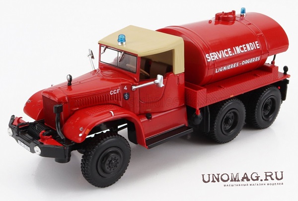 Модель 1:43 GMC Cc Diamond Tanker Truck Service Incendie Fire Engine (1963), Red Cream